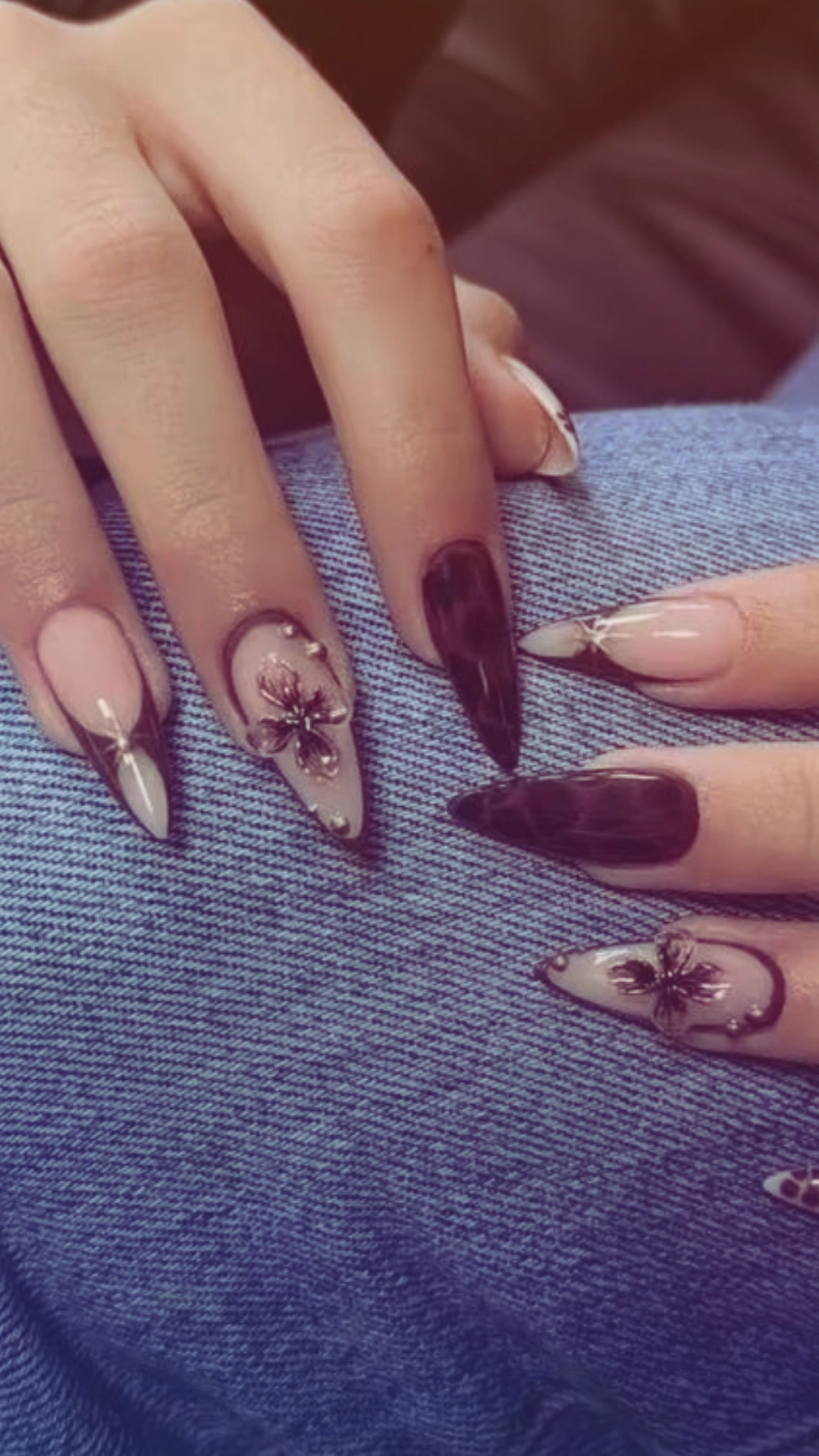 Stiletto acrylic nail 💅